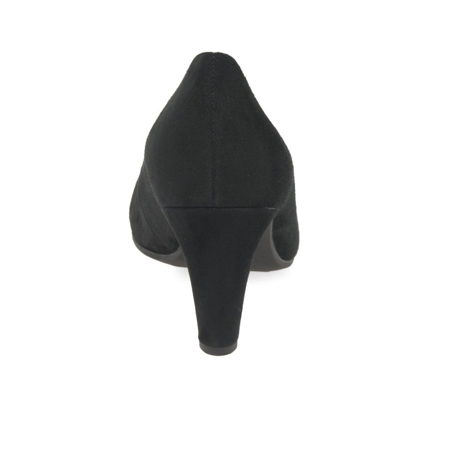 Edina Ladies Court Shoes Gabor Black Suede