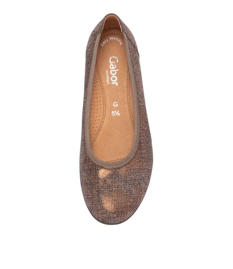 Ellie Mohair Fabric Ballet Flats Gabor