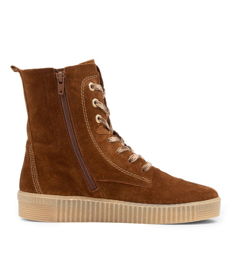 Gabor Arca Cognac Suede Calf Boots
