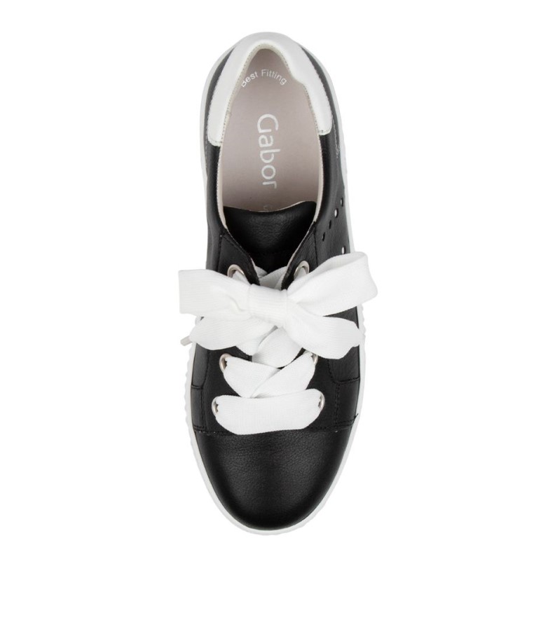 Gabor Ava Schwarz-Weiss Leather