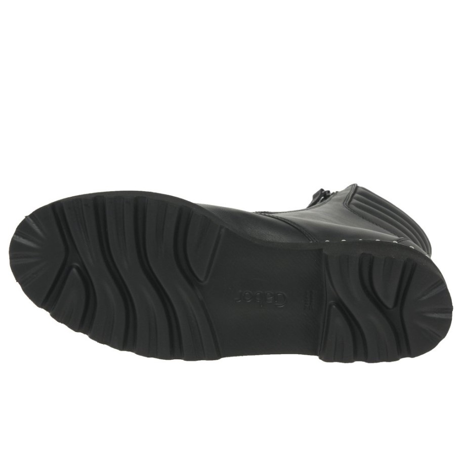 Gabor Black Bainbridge Womens Biker Boots