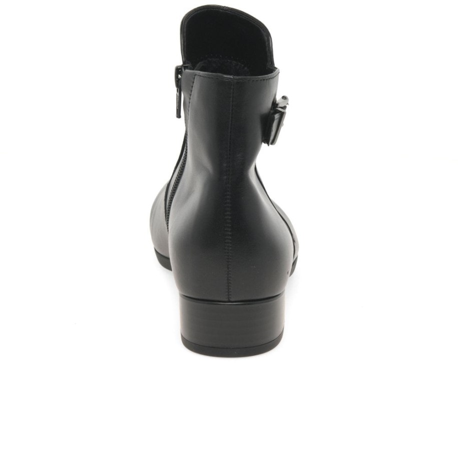 Gabor Black Bolan Women Ankle Boots