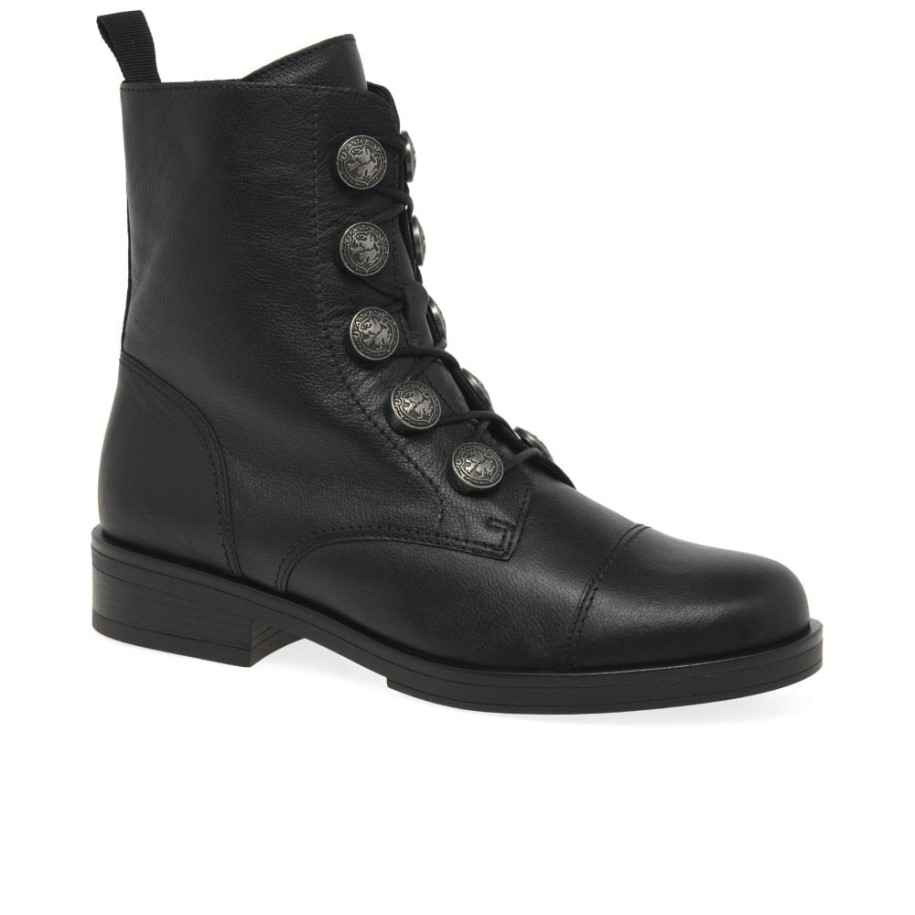 Gabor Black Lady Womens Biker Boots