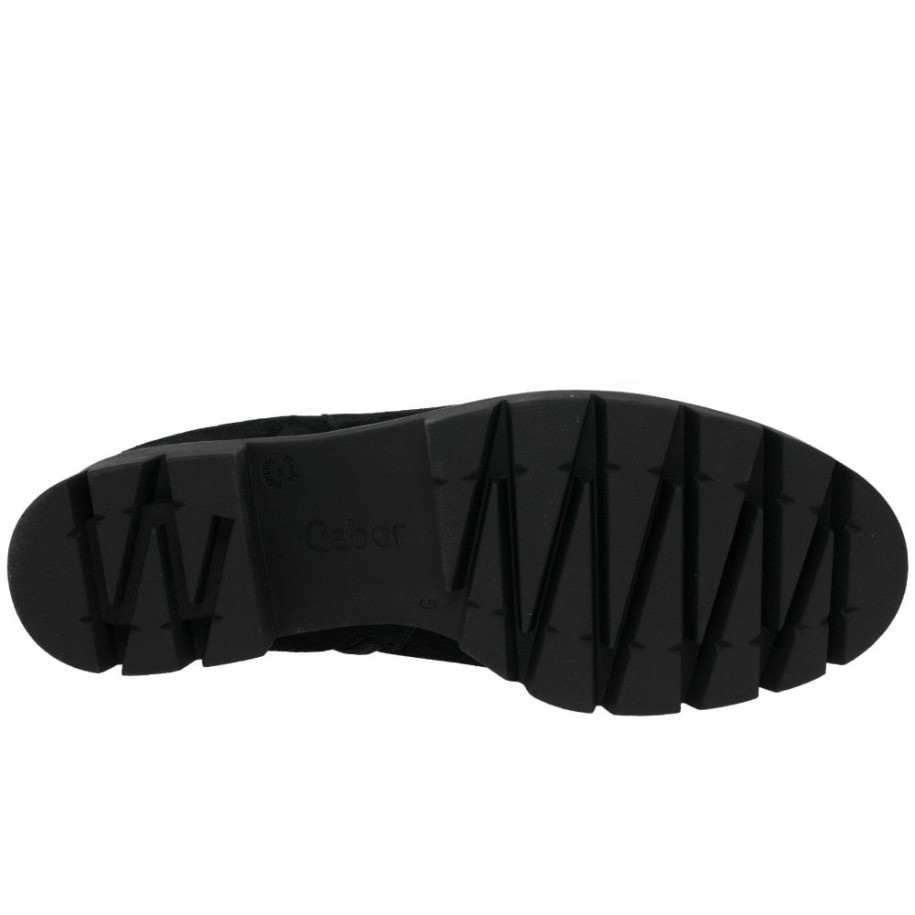 Gabor Black Suede Bodo Womens Suede Chelsea Boots