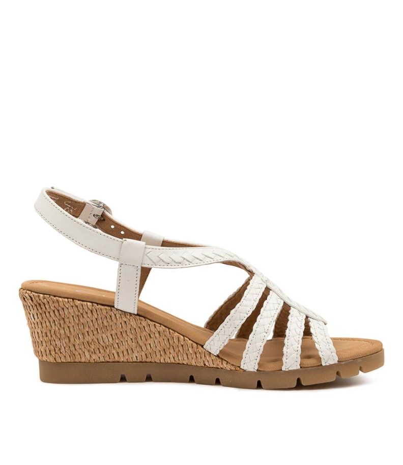 Gabor Farrow Weiss Leather