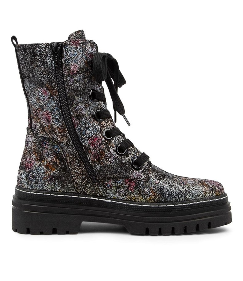 Gabor Hund Schwarz Multi Leather Calf Boots