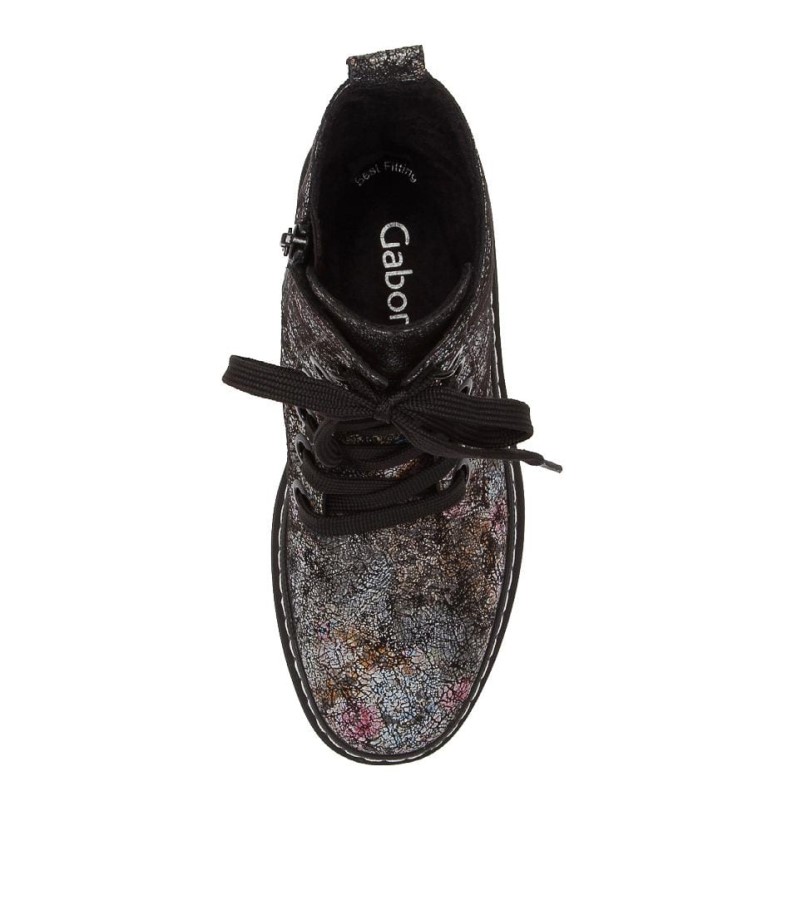 Gabor Hund Schwarz Multi Leather Calf Boots