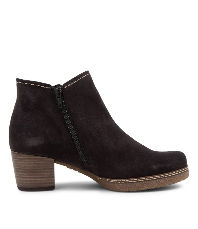 Gabor Kaaks Dark Grey Suede Ankle Boots
