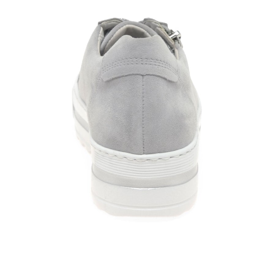 Gabor Light Grey Suede Heather Womens Casual Trainers