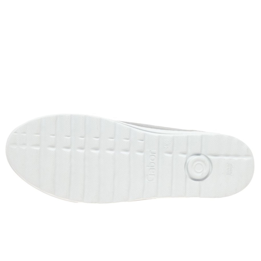 Gabor Light Grey Suede Heather Womens Casual Trainers