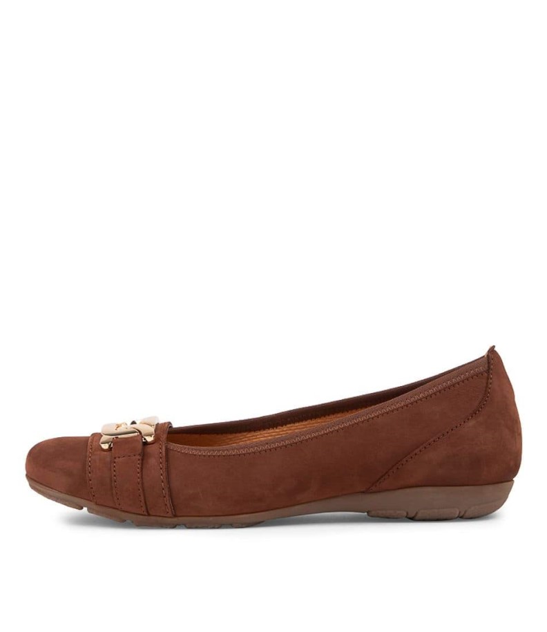 Gabor Mehr Kastanie Suede Ballet Flats