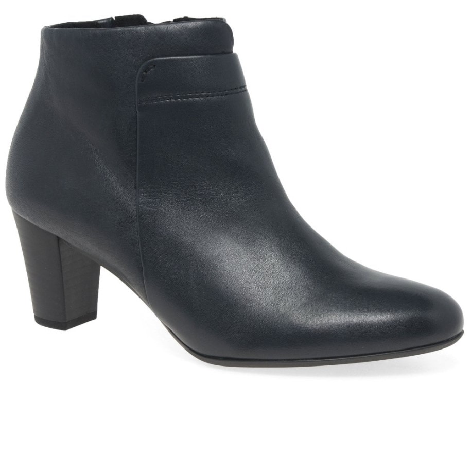Gabor Navy Matlock Womens Ankle Boots
