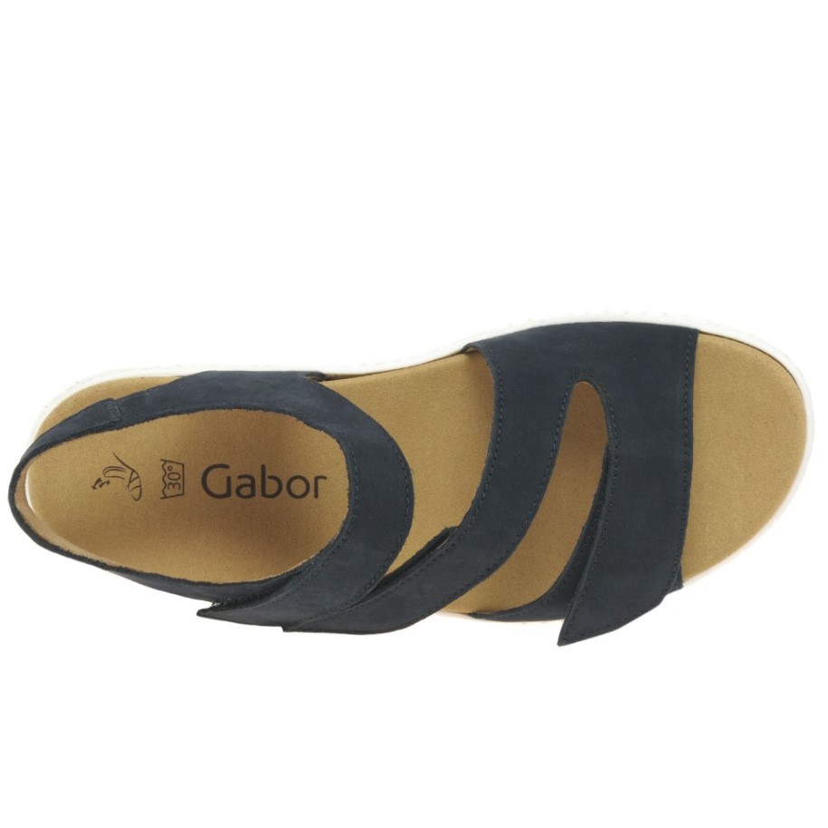 Gabor Nightblue Nubuck Marigold Ladies Sandals
