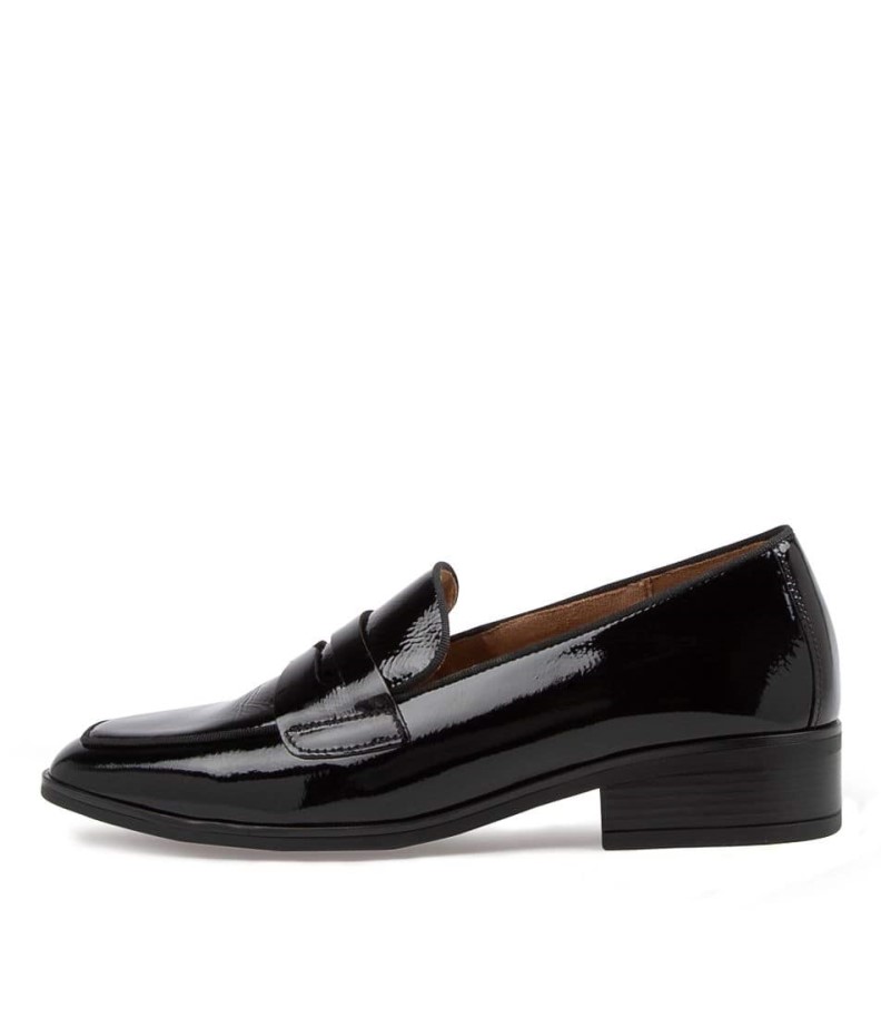 Gabor Rabke Schwarz Leather Loafers