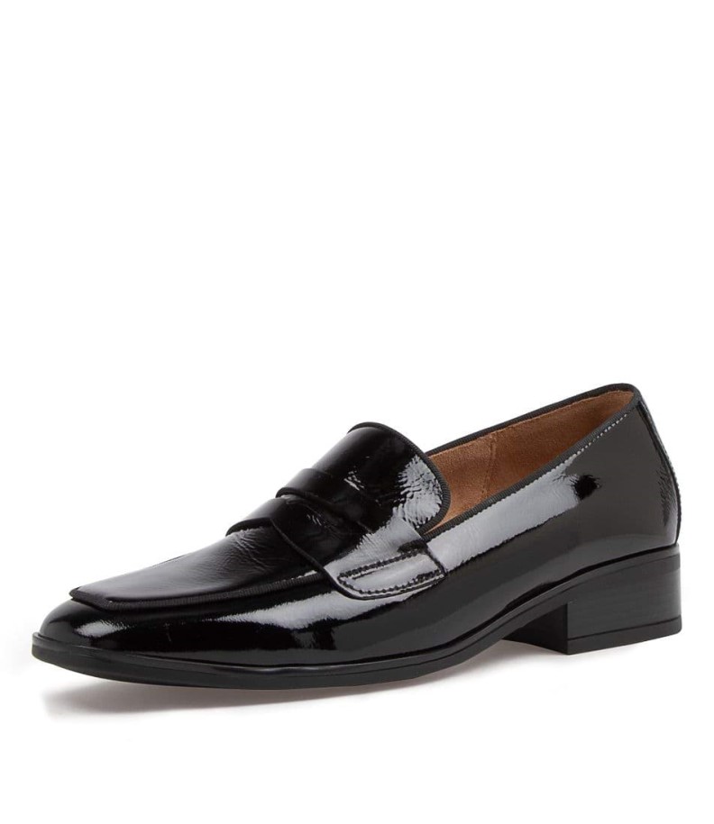 Gabor Rabke Schwarz Leather Loafers