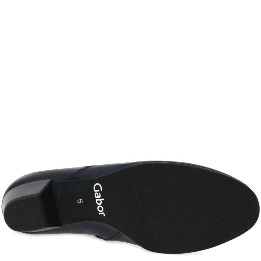 Gabor Rachel Leather Wide Fitting Boots in Midnight