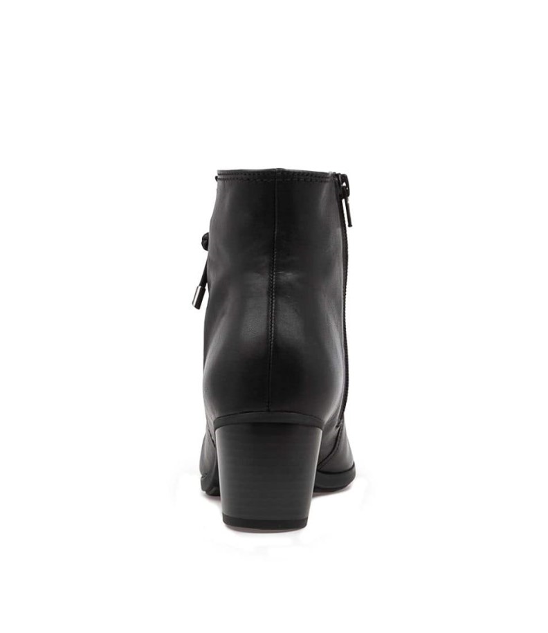 Gabor Rena Schwarz Leather Ankle Boots