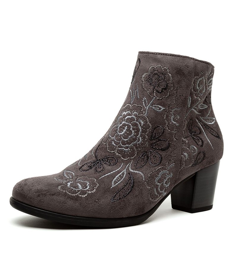 Gabor Rosey Dark Grey Velour