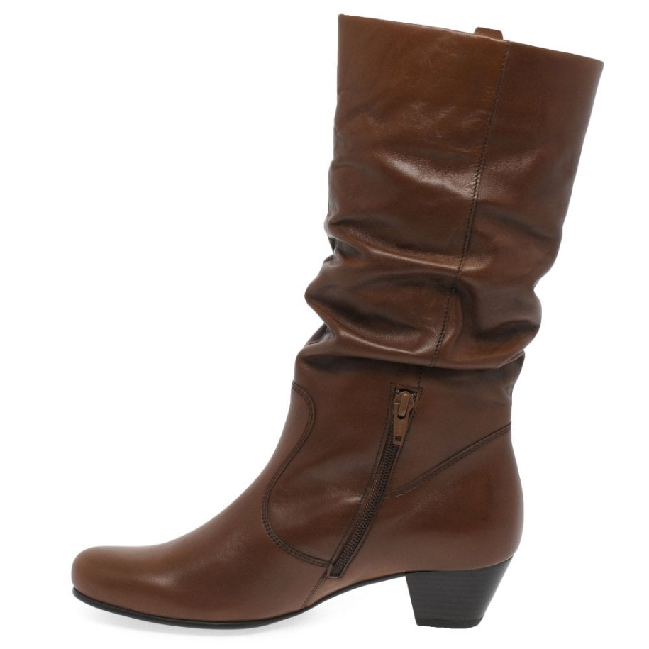 Gabor Sattel Rachel in Leather Wide Fitting Boots