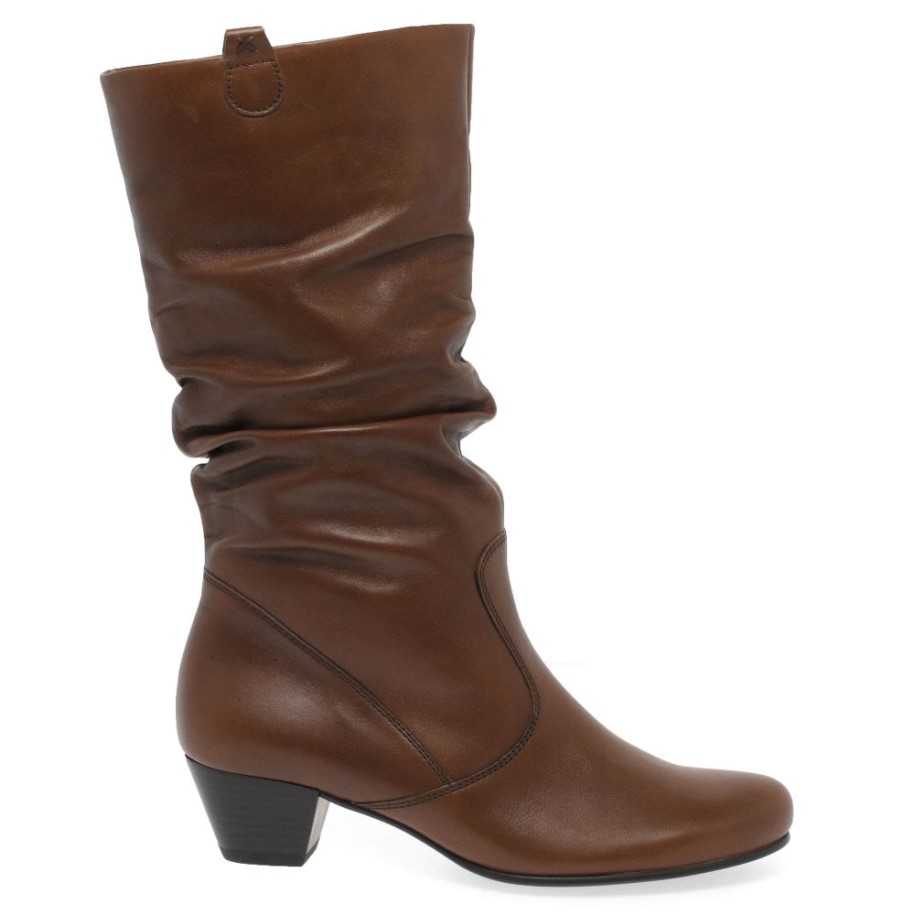 Gabor Sattel Rachel in Leather Wide Fitting Boots