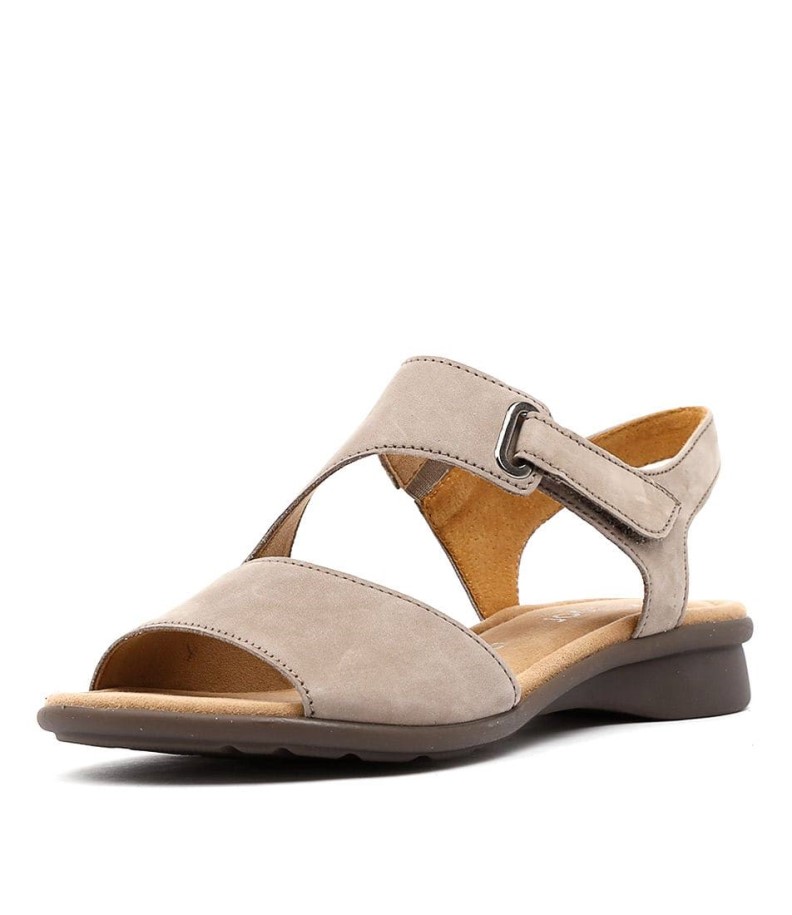 Gabor Suraya Visone Nubuck Leather Sandals