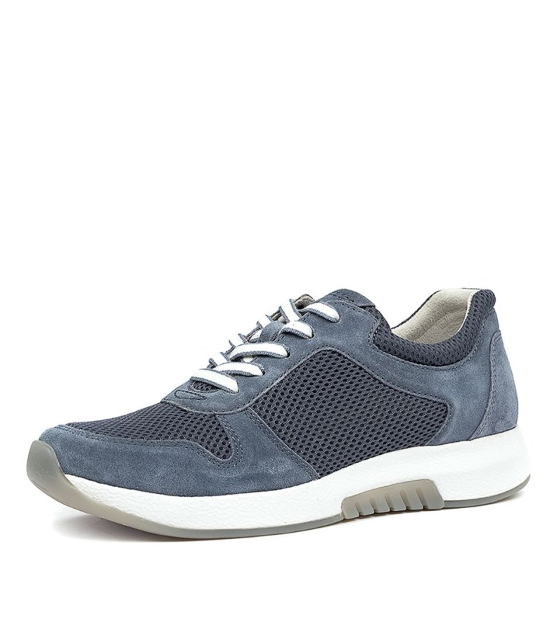 Gabor Westlyn Blue Mesh-Suede