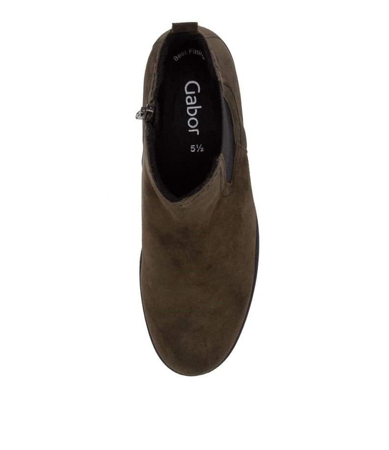 Gluck Bottle Suede Ankle Boots Gabor