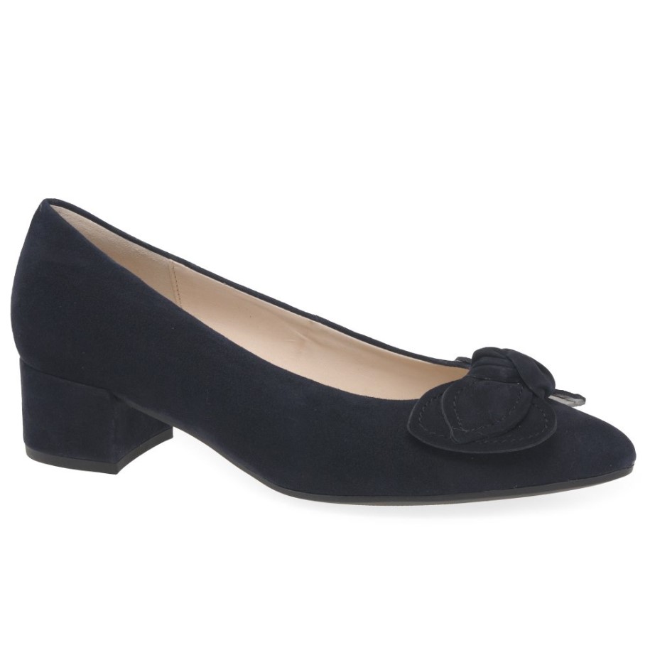 Hooty Ladies Court Shoes Atlantic Suede Gabor