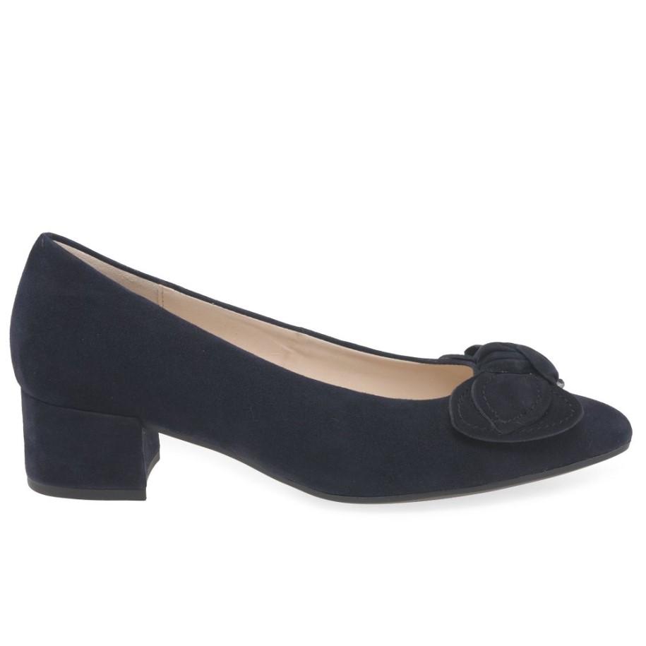 Hooty Ladies Court Shoes Atlantic Suede Gabor
