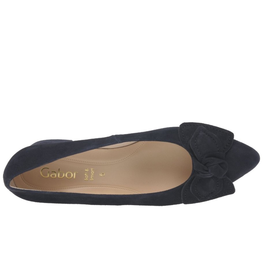 Hooty Ladies Court Shoes Atlantic Suede Gabor