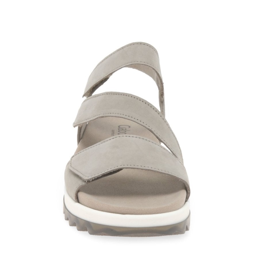 Linen Nubuck Gabor Verity Womens Strappy Low Heeled Sandals
