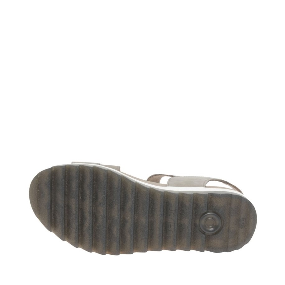 Linen Nubuck Gabor Verity Womens Strappy Low Heeled Sandals