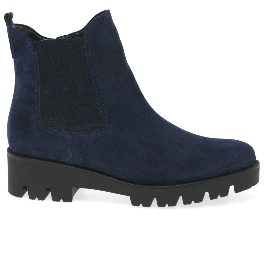 Marine Suede Newport Womens Chelsea Boots Gabor