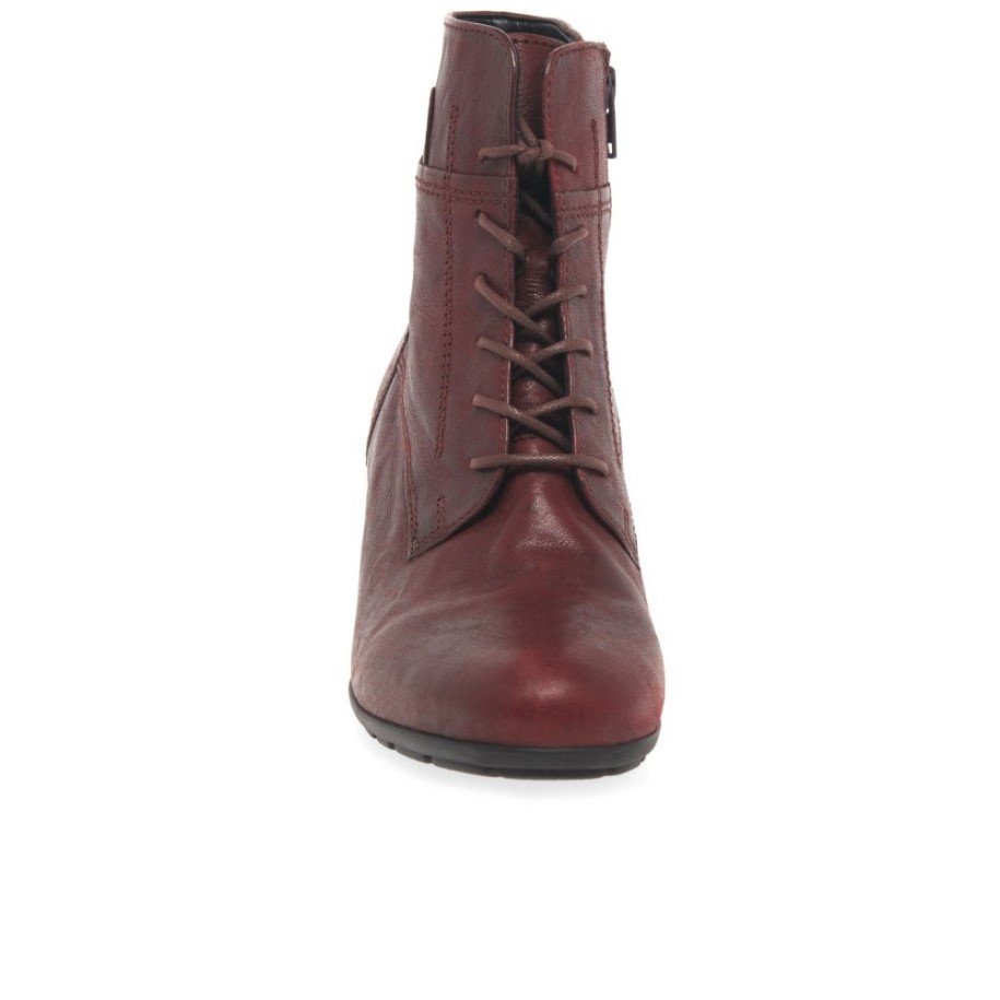 National Womens Ankle Boots Dark Red Gabor