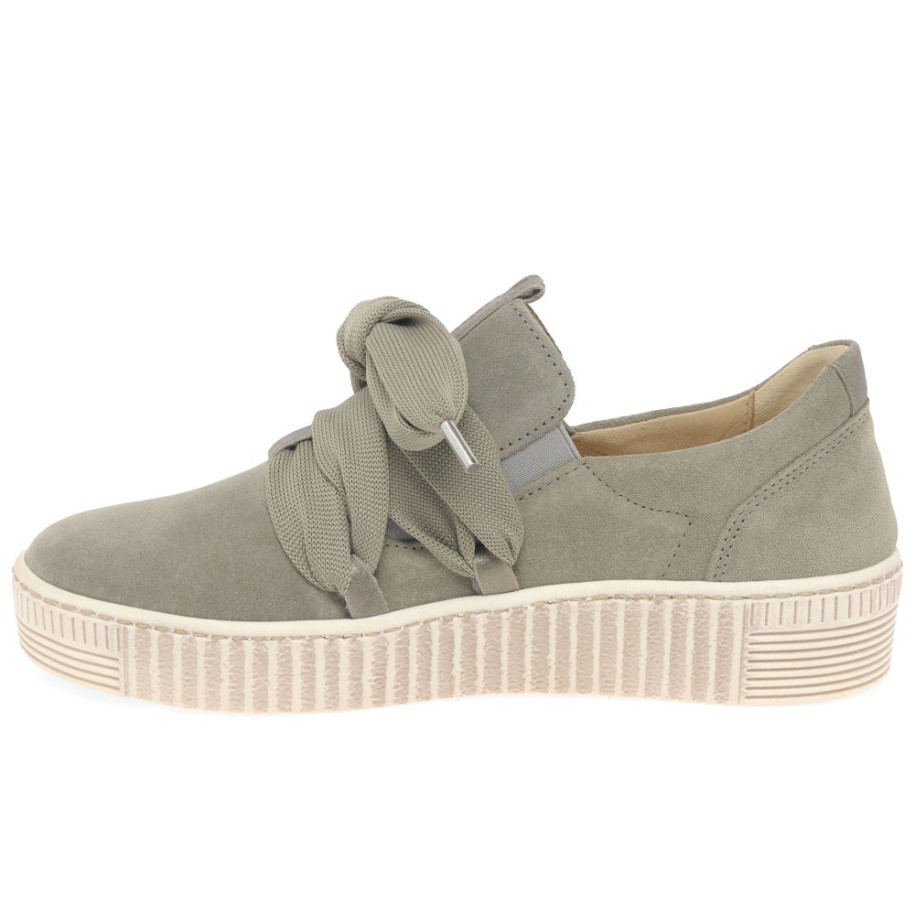 Salvia/Bronze Suede Gabor Waltz Womens Casual Trainers
