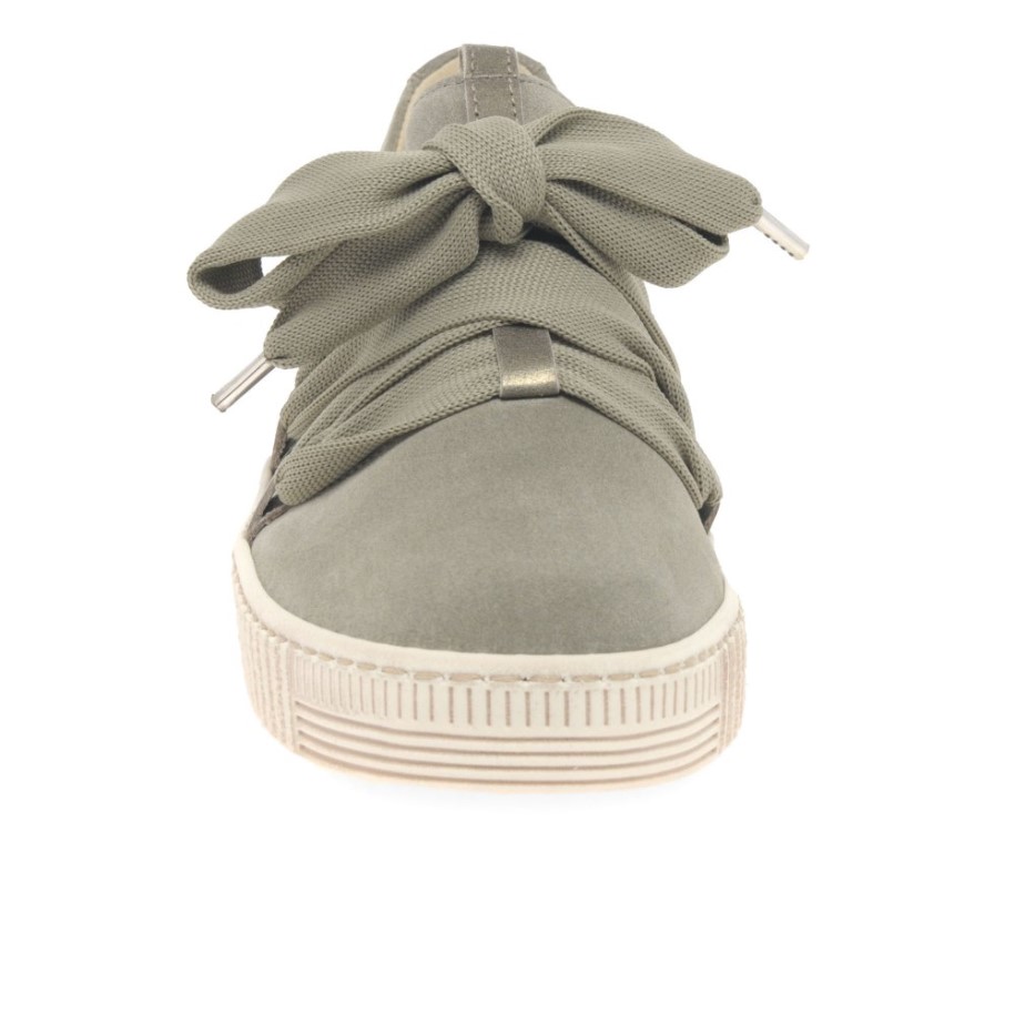 Salvia/Bronze Suede Gabor Waltz Womens Casual Trainers
