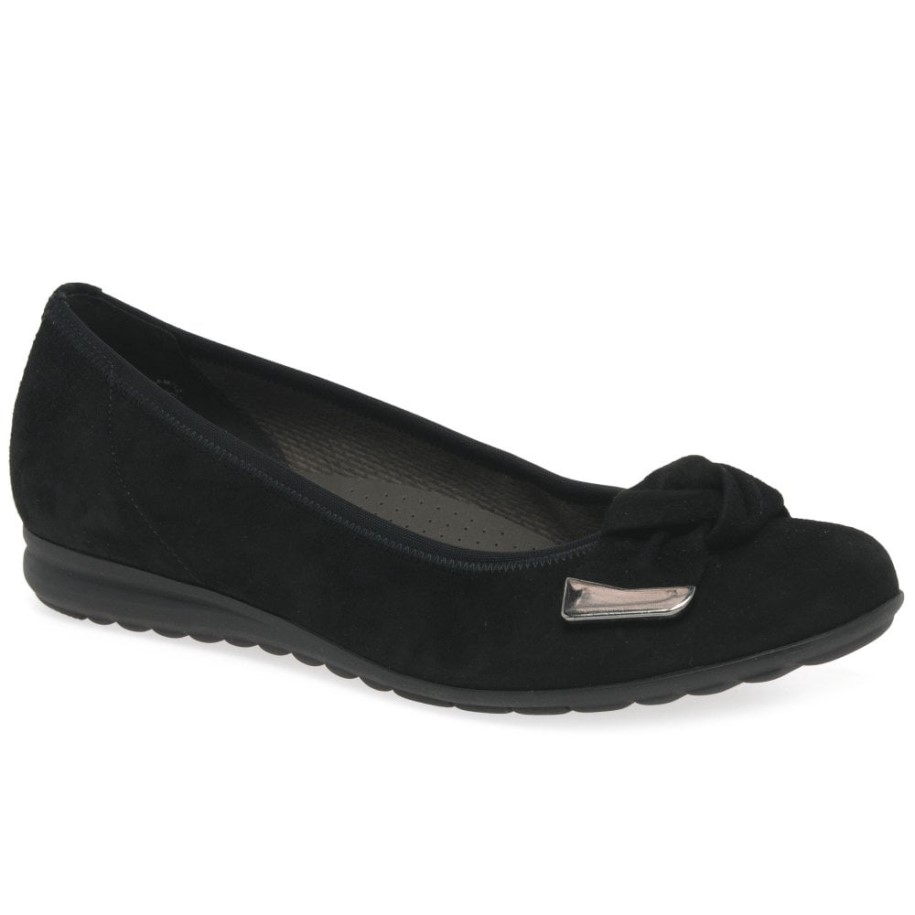 Silent Womens Pumps Gabor Black Suede