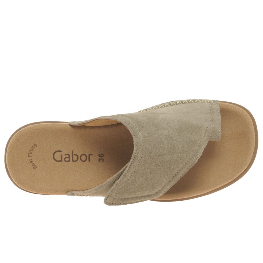 Silk Suede Gabor Enjoyment Ladies Toe Loop Sandals