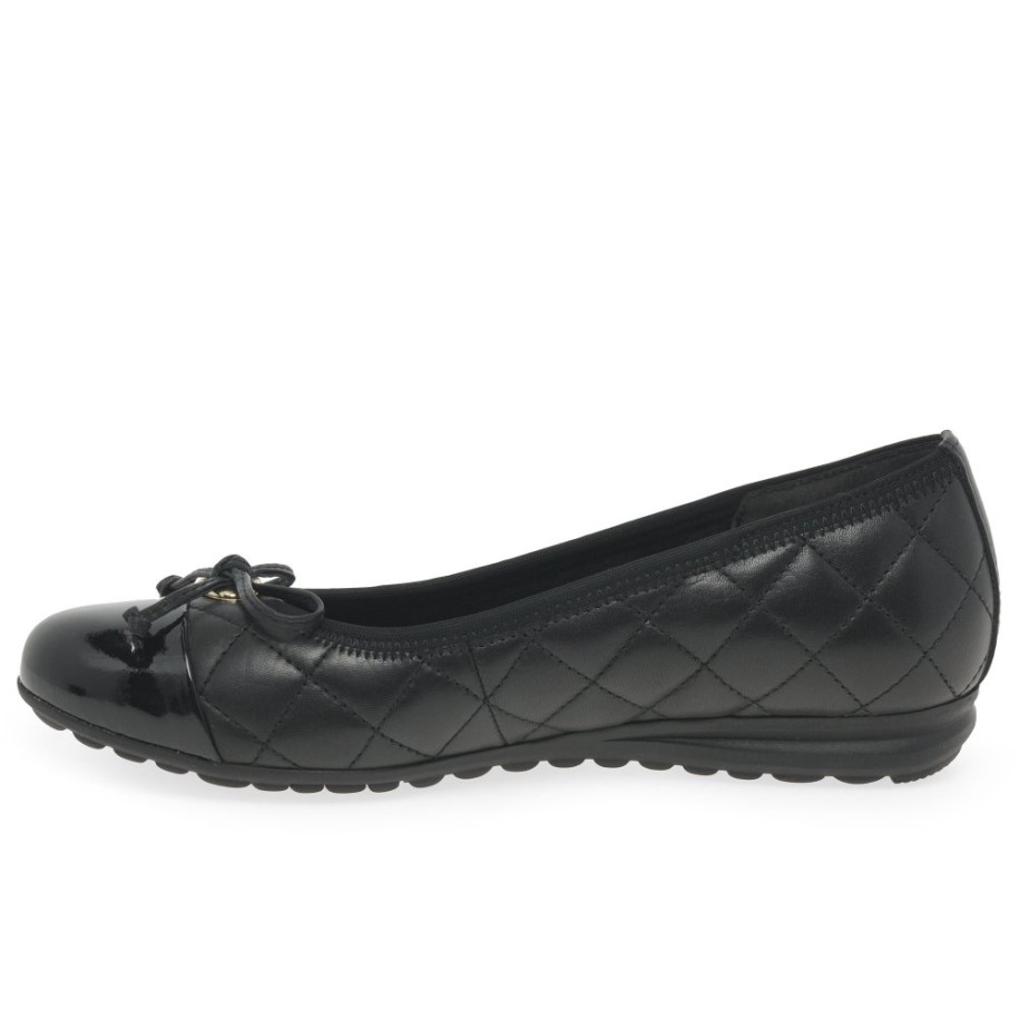 Snowdrop Ladies Ballet Pumps Gabor Black/Patent
