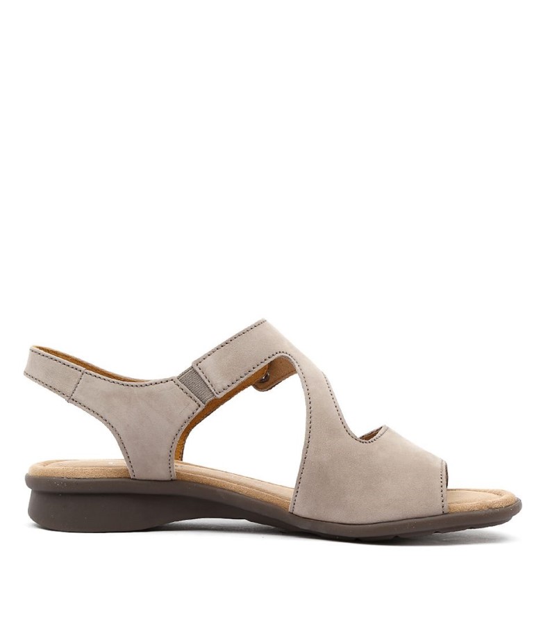 Suraya Visone Nubuck Leather Sandals Gabor