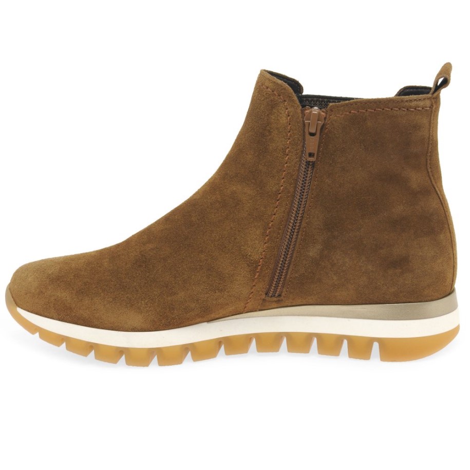 Teller Womens Ankle Boots Gabor Cognac Suede