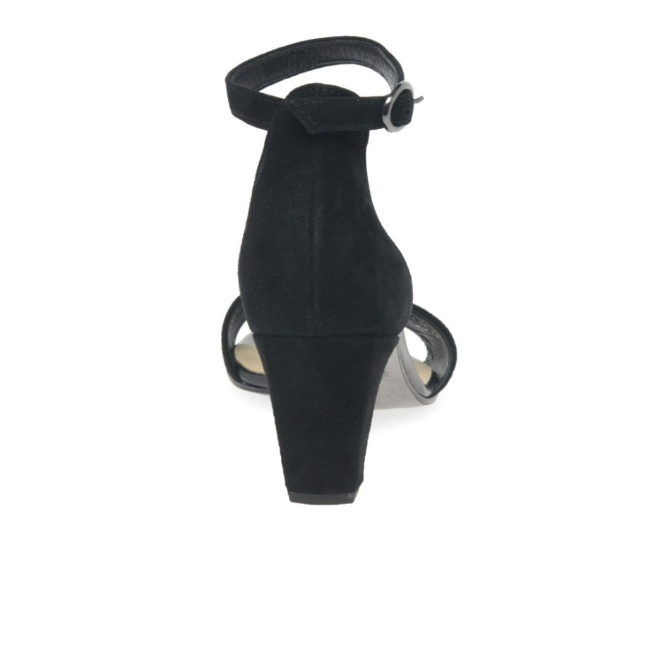 Unicorn Womens High Heeled Sandals Black Suede Gabor