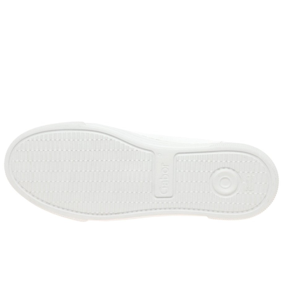 White/Platino Gabor Campus Womens Trainers