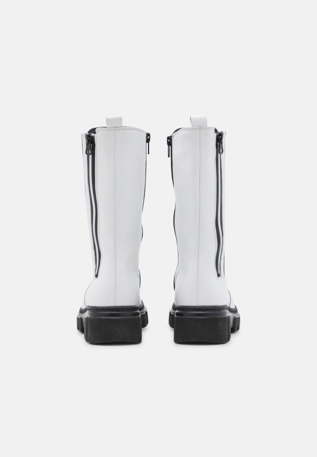 Platform Boots Gabor White/Black