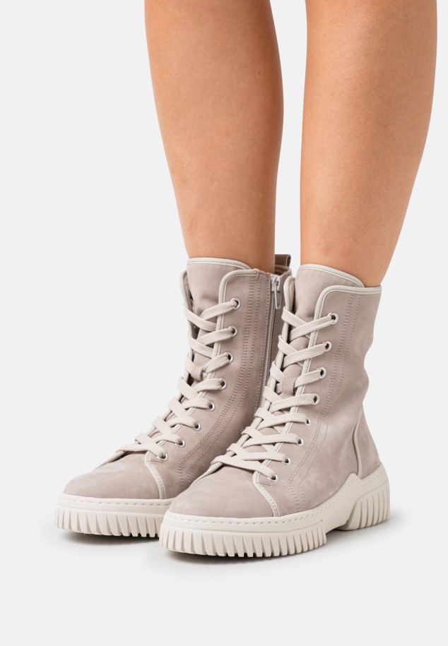 Black Gabor Lace-Up Ankle Boots