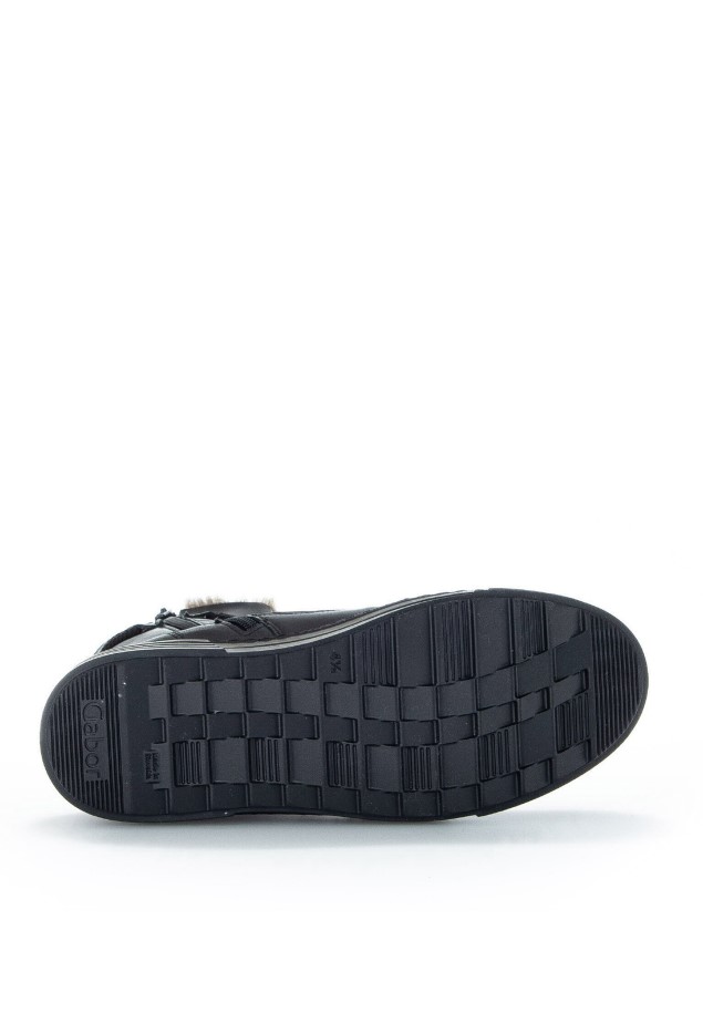 Black Gabor Lace-Up Ankle Boots