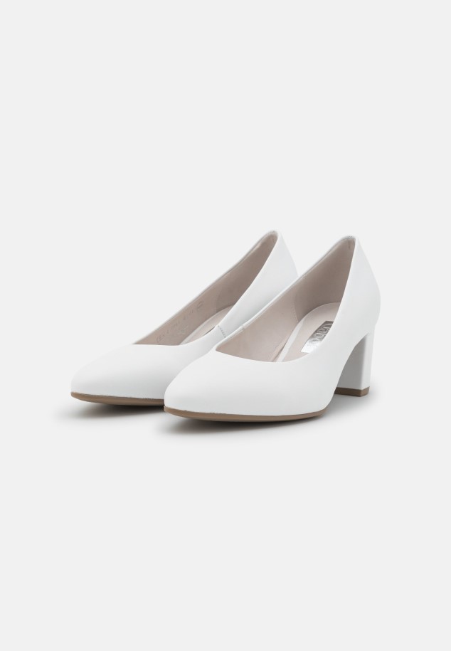 White Gabor Classic Heels