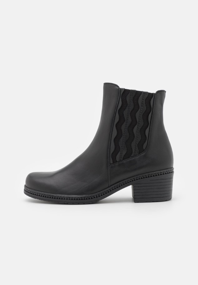 Women Black Gabor Classic Ankle Boots