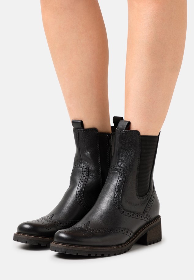 Women Black Gabor Classic Ankle Boots