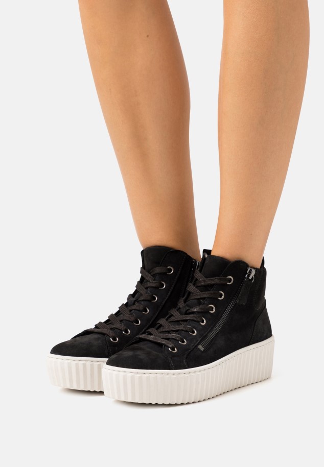 Gabor Black High-Top Trainers